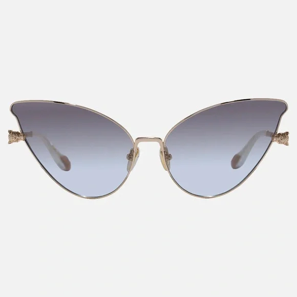 Camilla “Head in the Clouds” brown gold exaggerated boho cat eye sunglasses - Picture 3 of 6